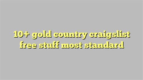  . . Goldcountry craigslist